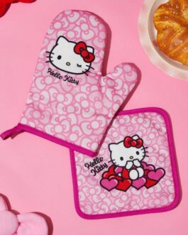 Manopla y agarrador Hello Kitty
