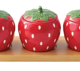 Set cuencos para aperitivos fresas