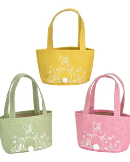 Cesta textil conejos