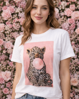 Camiseta leopardo con chicle