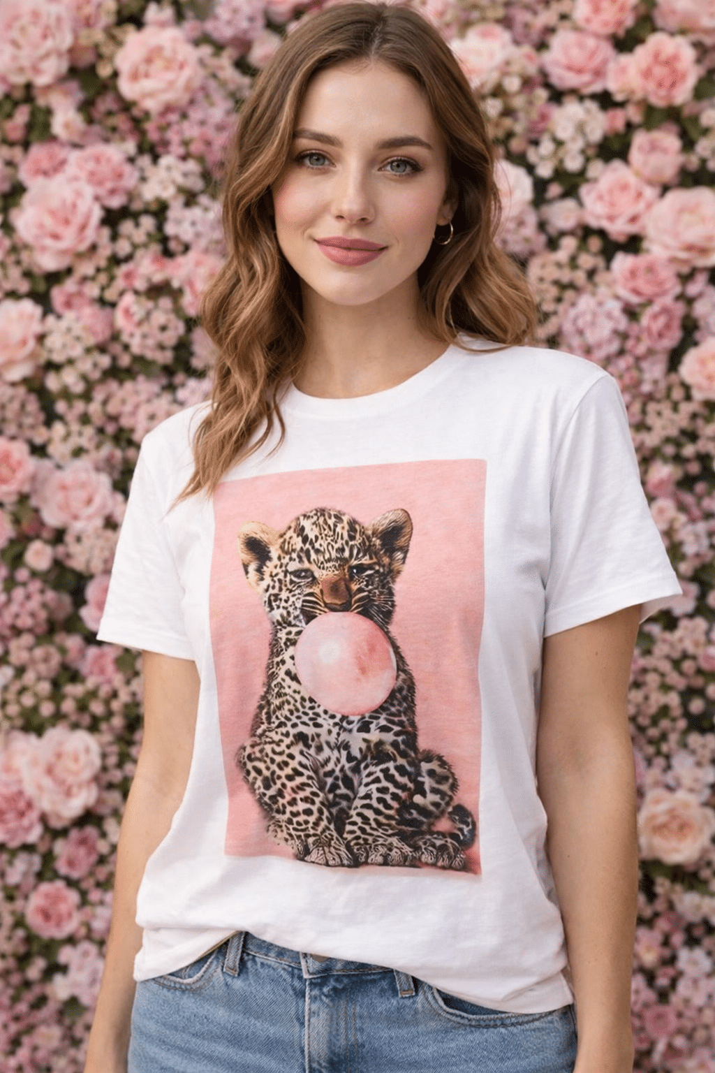 Camiseta leopardo con chicle