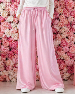 Pantalón rosa tipo raso
