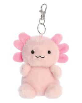 Llavero peluche ajolote rosa