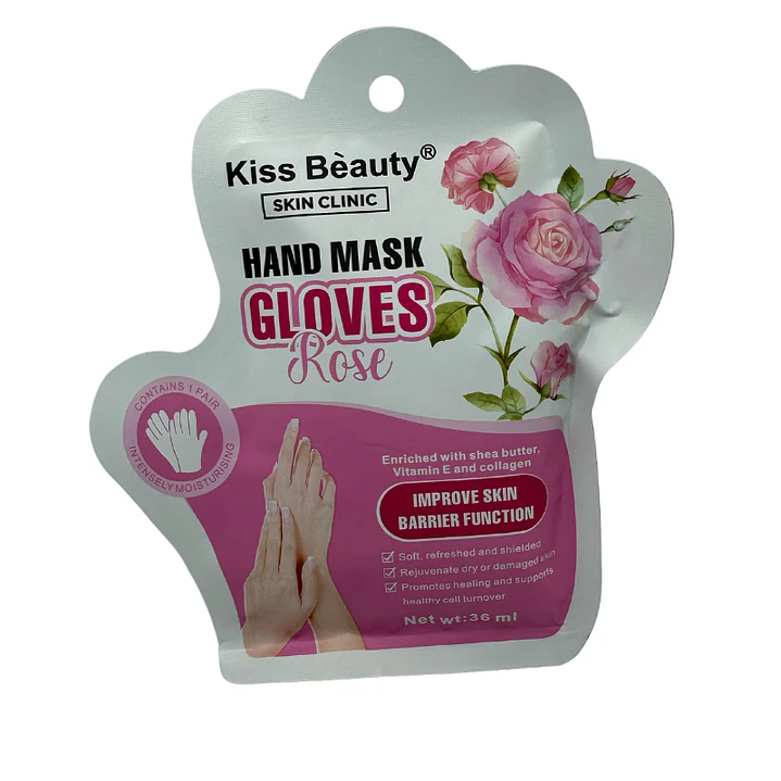 Mascarilla para manos de rosa