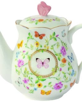 Tetera mariposa floral
