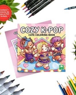 Libro colorear cozy k pop