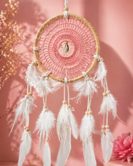 Atrapasueños rosa pastel boho chic