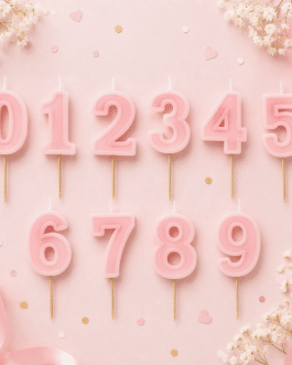 Velas de cumpleaños relieve rosa