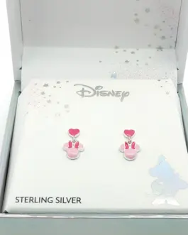 Pendientes finos plata Minnie Mouse rosas
