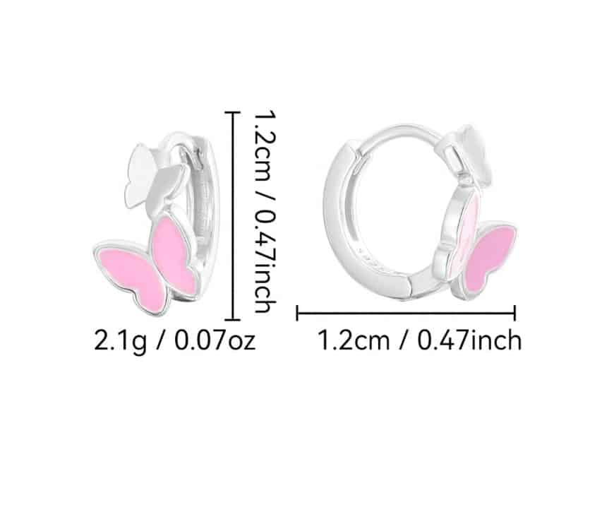 Pendientes plata mariposas - Imagen 2
