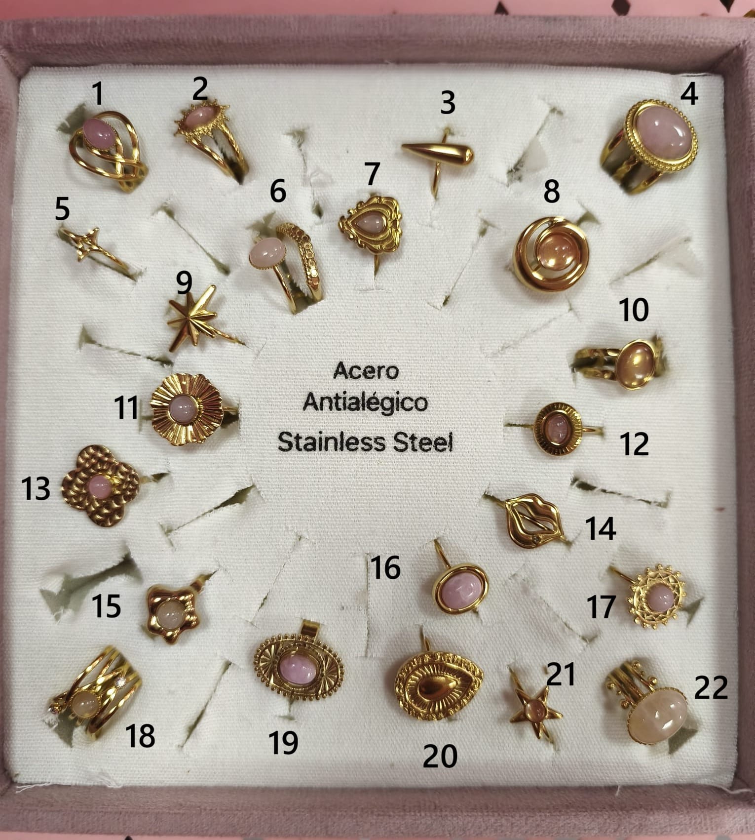 Anillos acero dorados temporada - Imagen 2