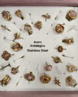 Anillos acero dorados temporada