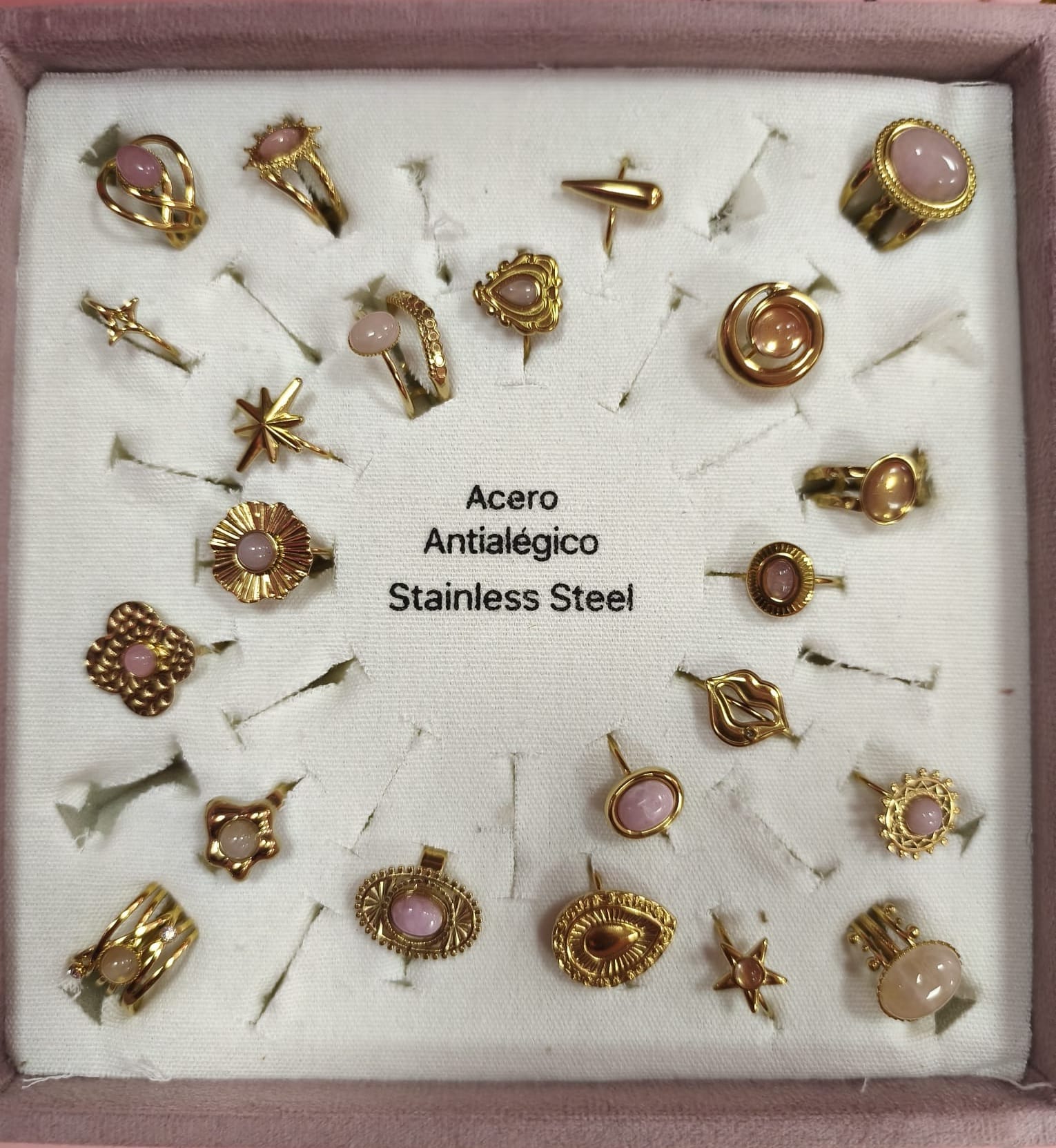 Anillos acero dorados temporada