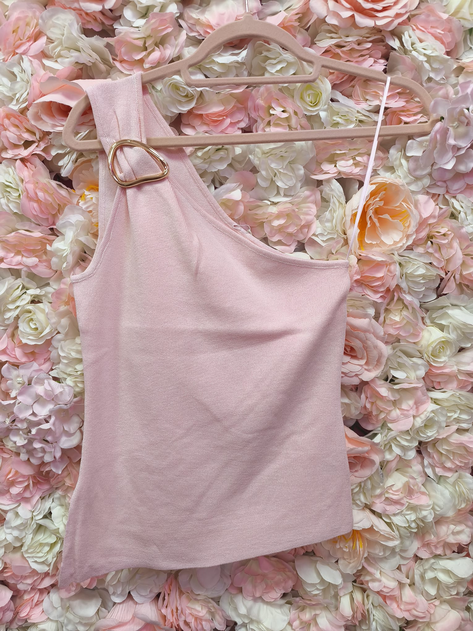 Top asimétrico detalle dorado - Imagen 2