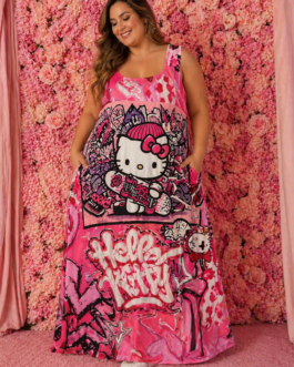 Vestido maxi Hello Kitty street