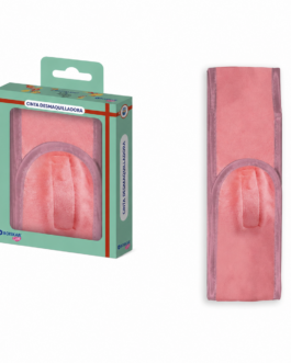 Cinta desmaquillante terciopelo rosa