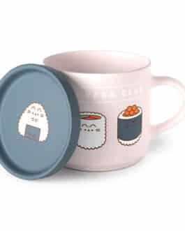 Taza y posavaso sushi Pusheen