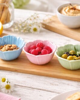 Set cuencos para aperitivos flores