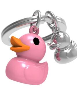 Llavero pato rosa