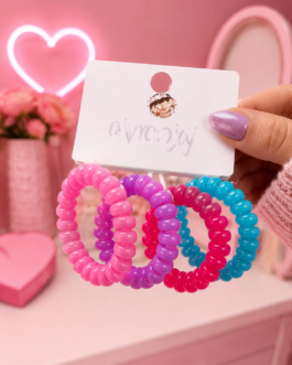 Pack gomas espiral colores