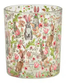 Vaso cristal conejos