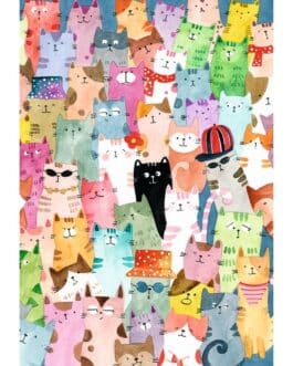 Cuaderno a6 gatos colores