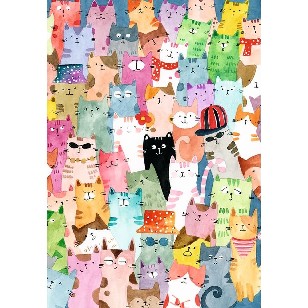Cuaderno a6 gatos colores