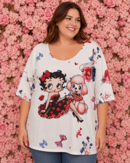 Camiseta curvy Betty Boop flamenca
