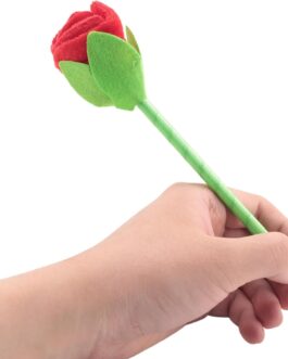 Bolígrafo rosa de peluche