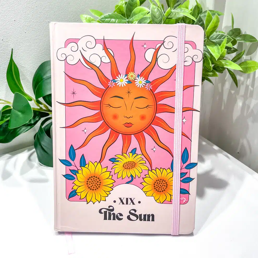 Cuaderno carta tarot sol