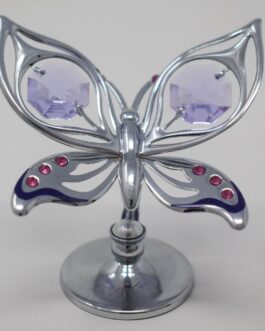 Mariposa chapada en plata decorativa