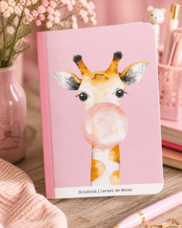 Cuaderno jirafa rosa