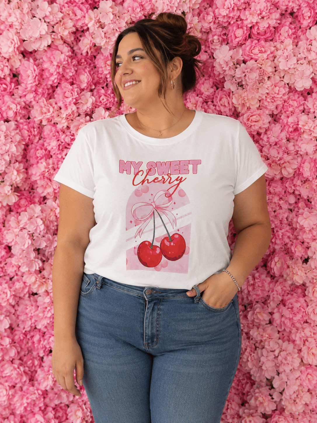 Camiseta curvy my sweet cherry - Imagen 2
