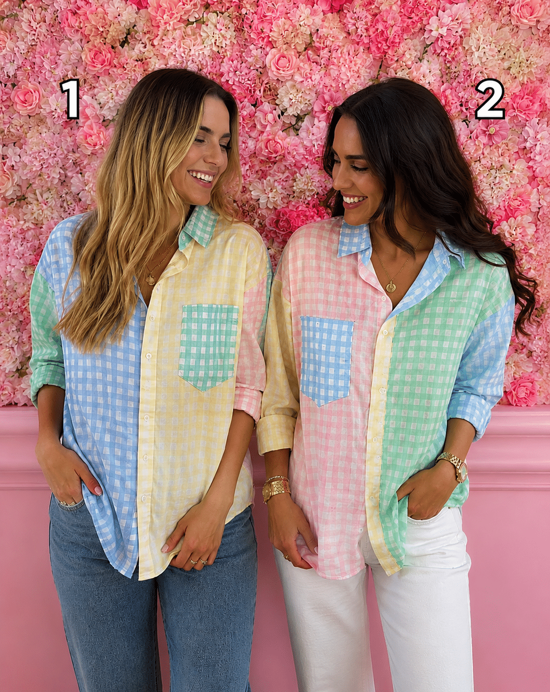Camisas cuadros de colores - Imagen 2