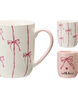 Tazas grandes lazos rosas