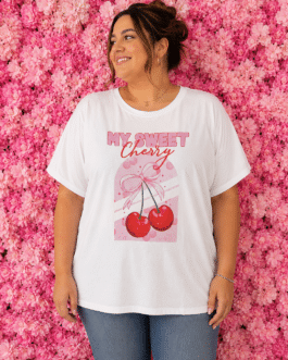Camiseta curvy my sweet cherry
