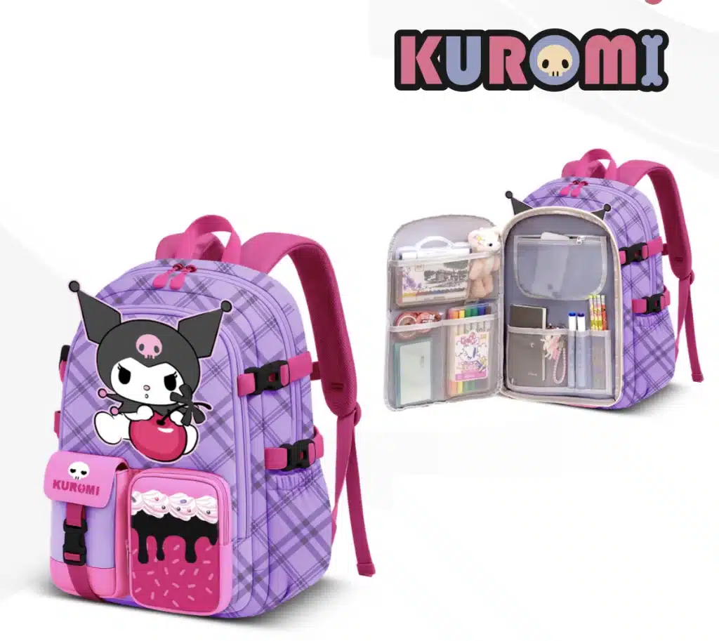 Mochila Kuromi grande compartimentos - Imagen 2