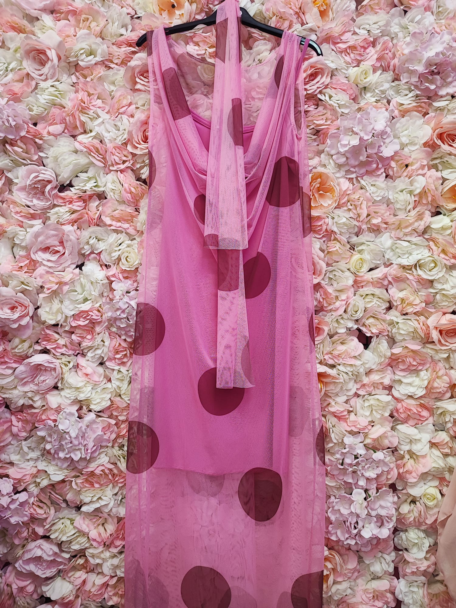 Vestido de tul rosa lunares - Imagen 4
