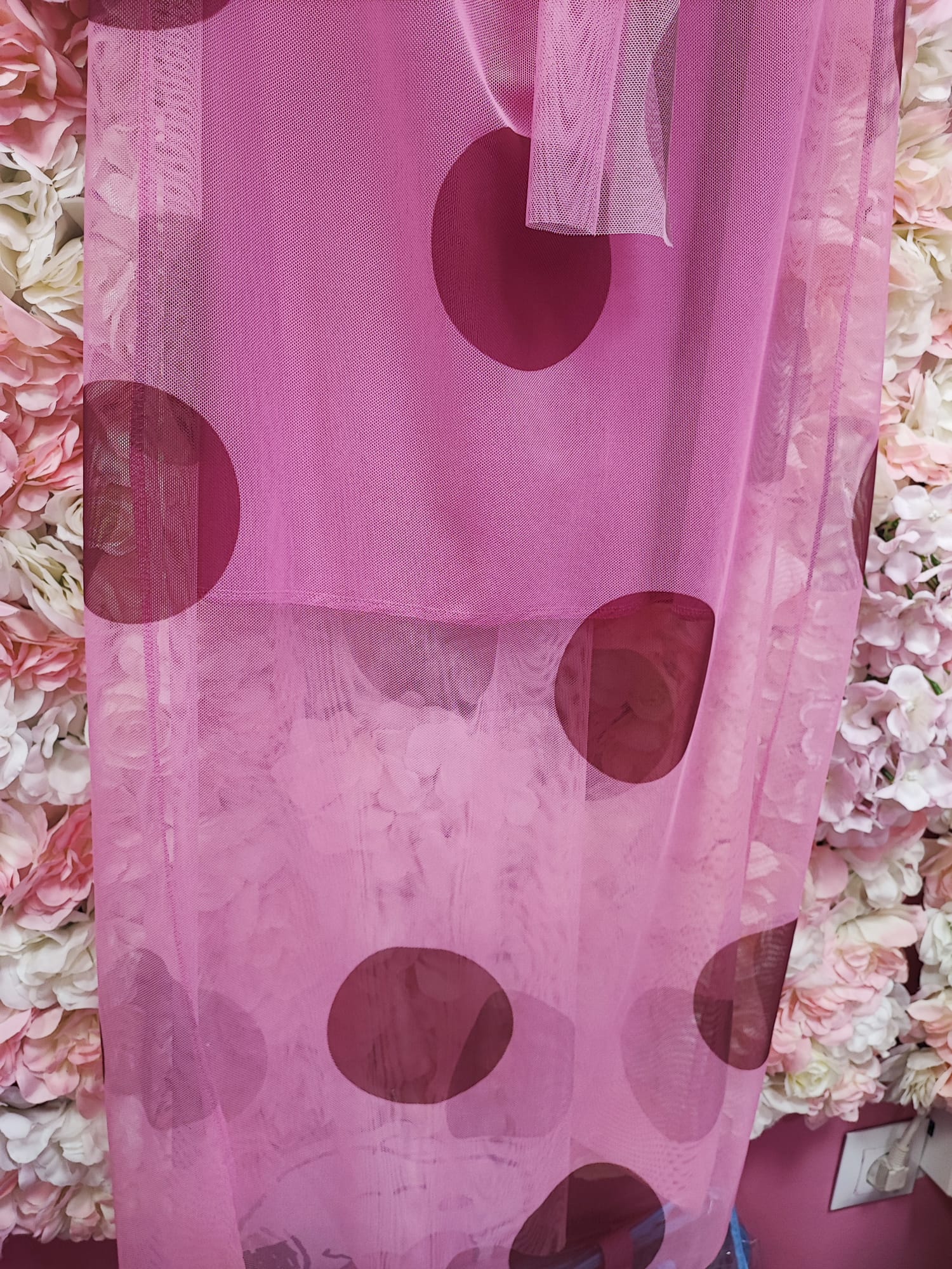 Vestido de tul rosa lunares - Imagen 3
