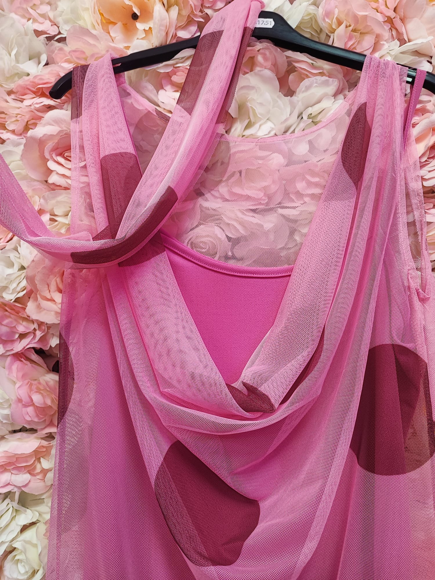 Vestido de tul rosa lunares - Imagen 5