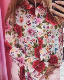 Camisas claveles con volantes