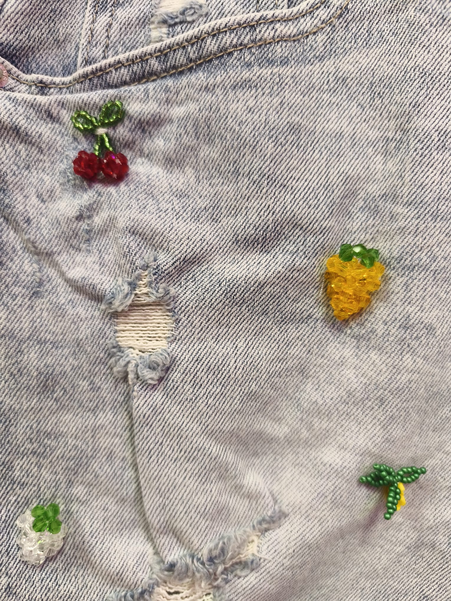 Short vaquero frutas - Imagen 6