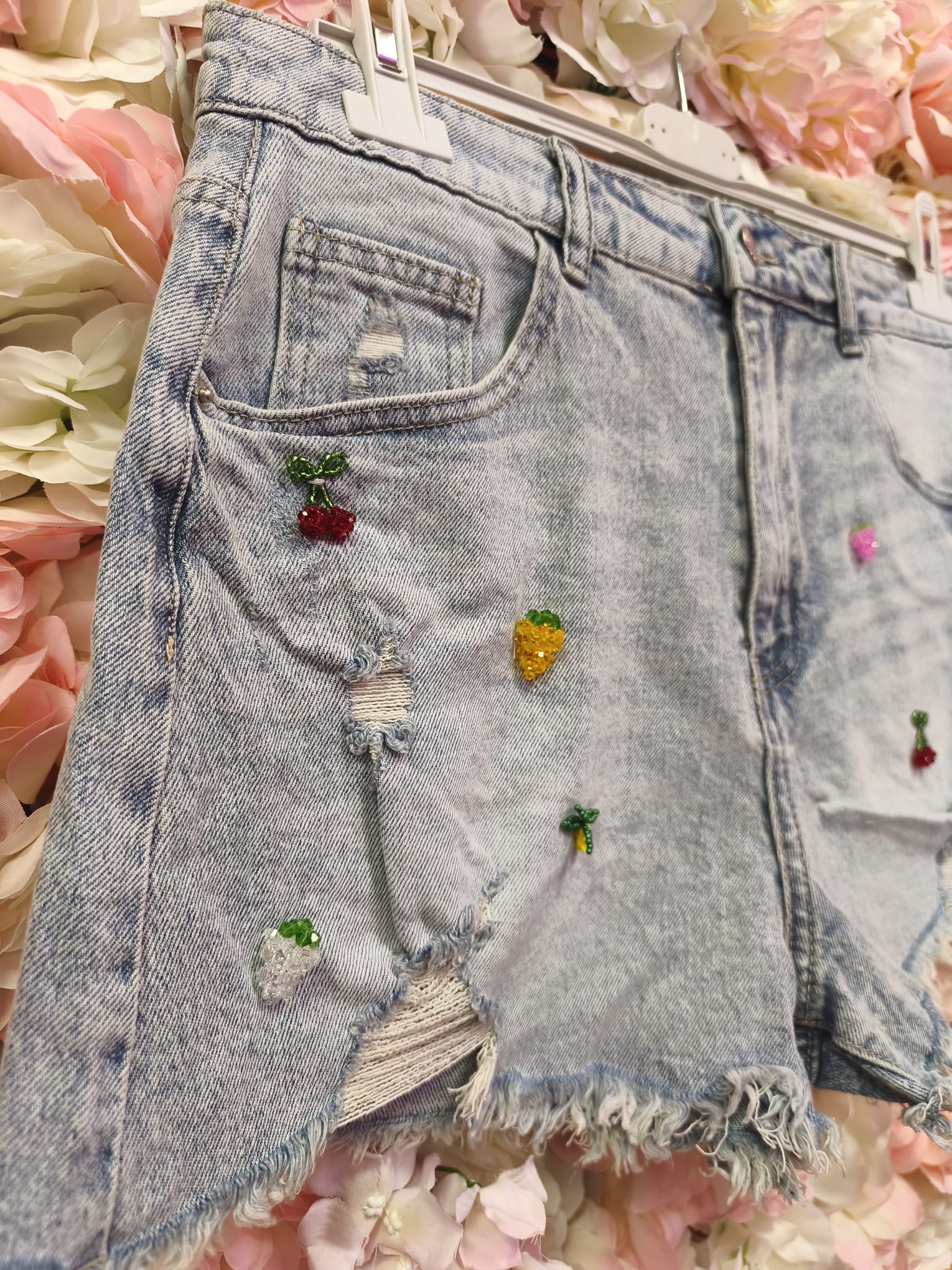 Short vaquero frutas - Imagen 5
