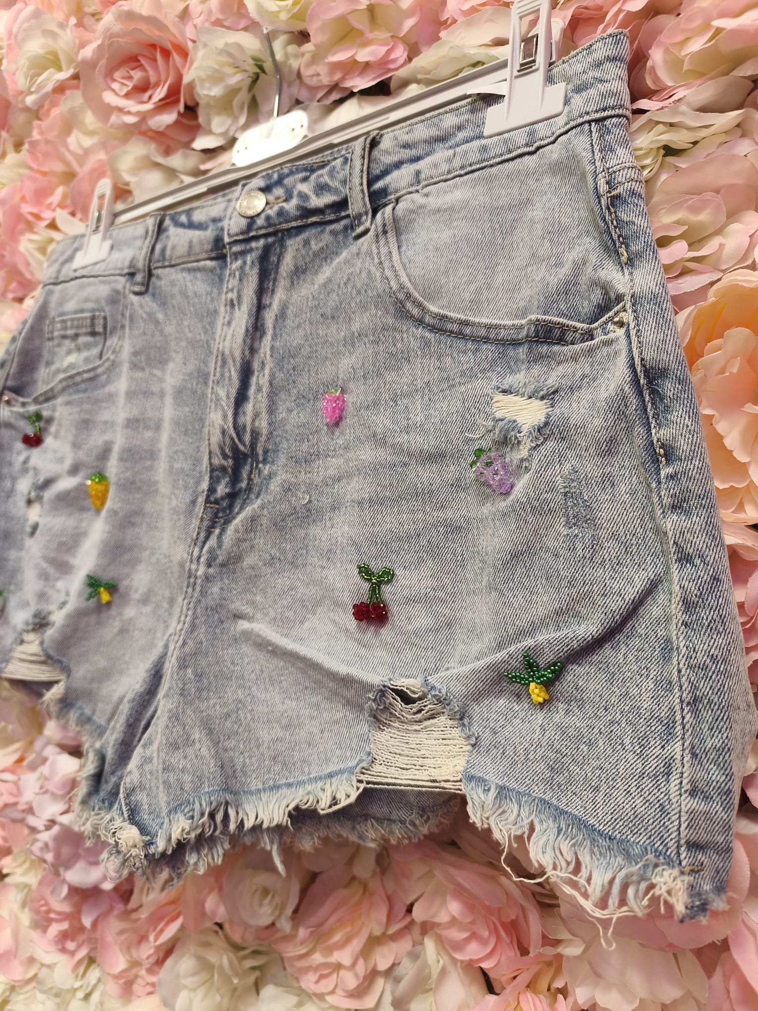 Short vaquero frutas - Imagen 4