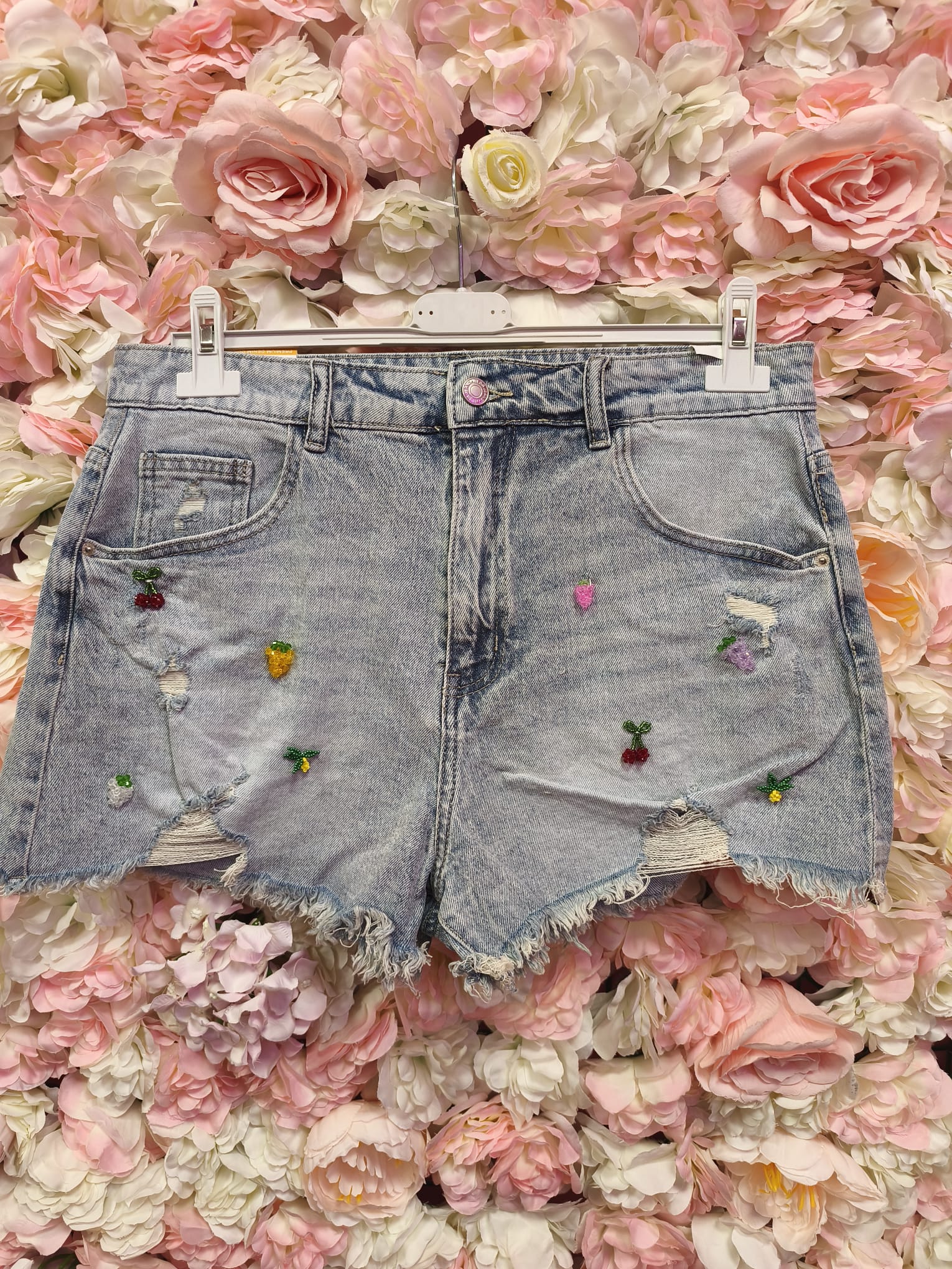 Short vaquero frutas - Imagen 3
