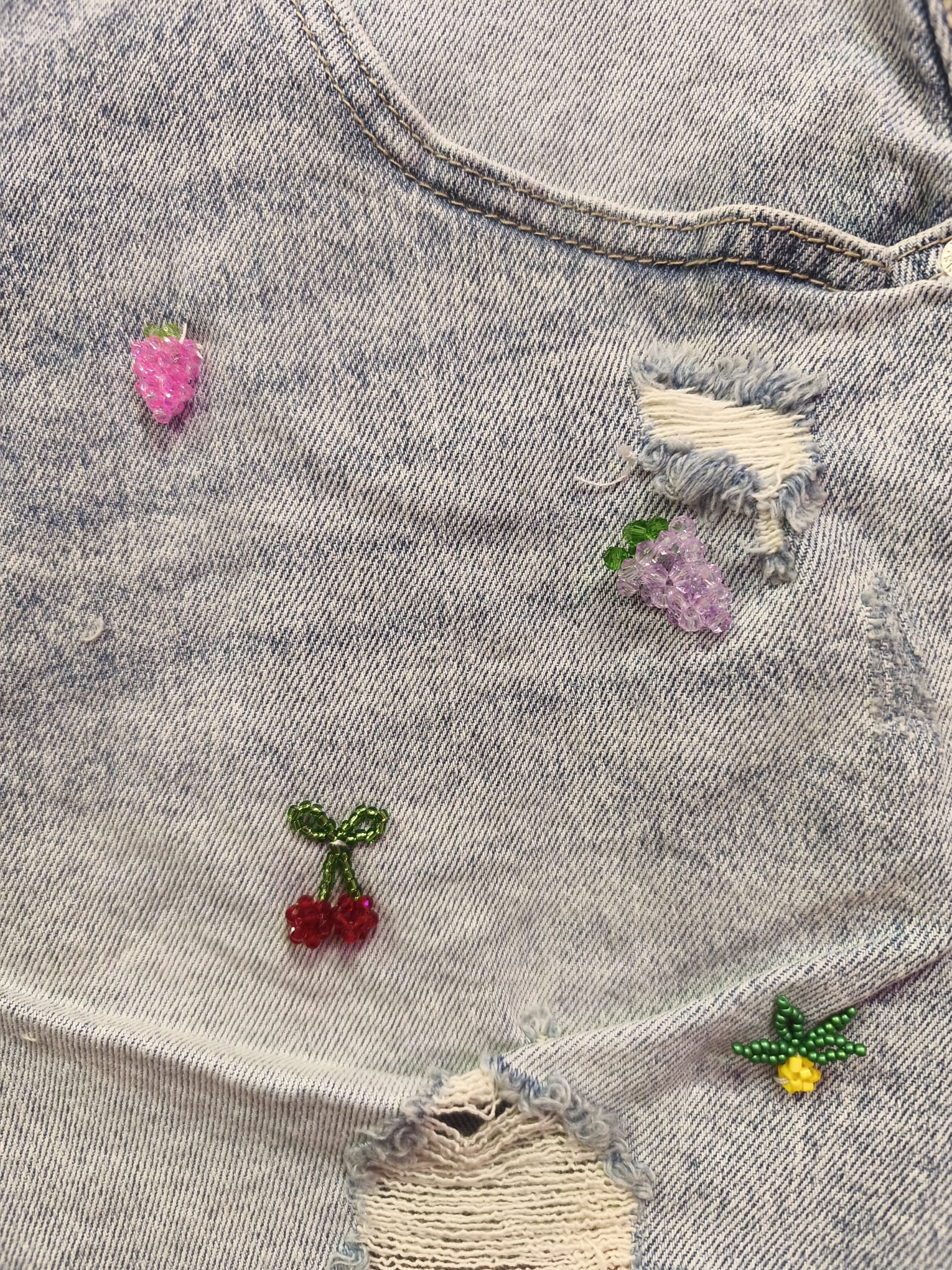 Short vaquero frutas - Imagen 7