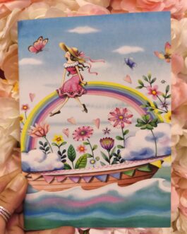Cuaderno niña arcoíris