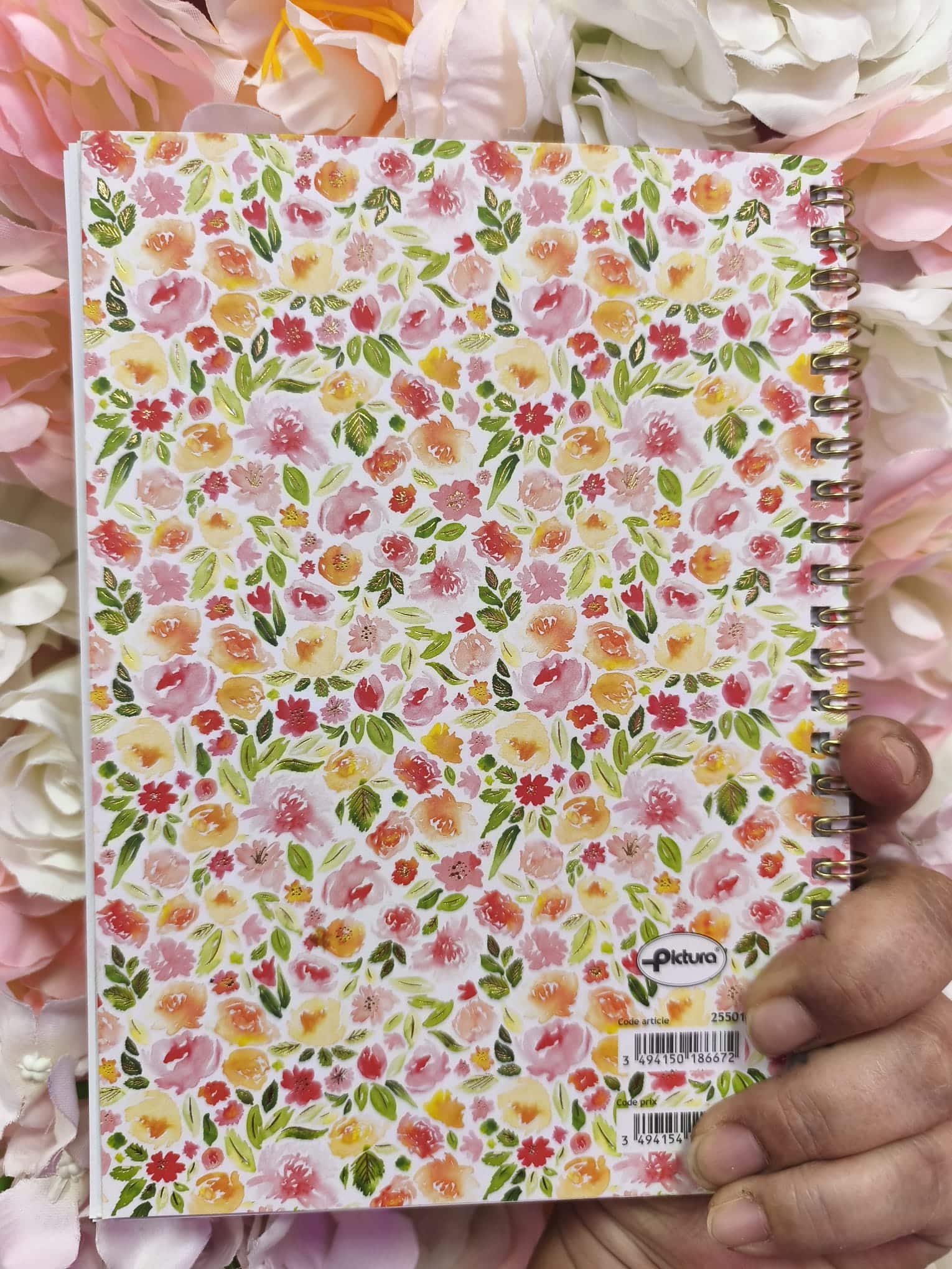 Libreta flores relieve - Imagen 2