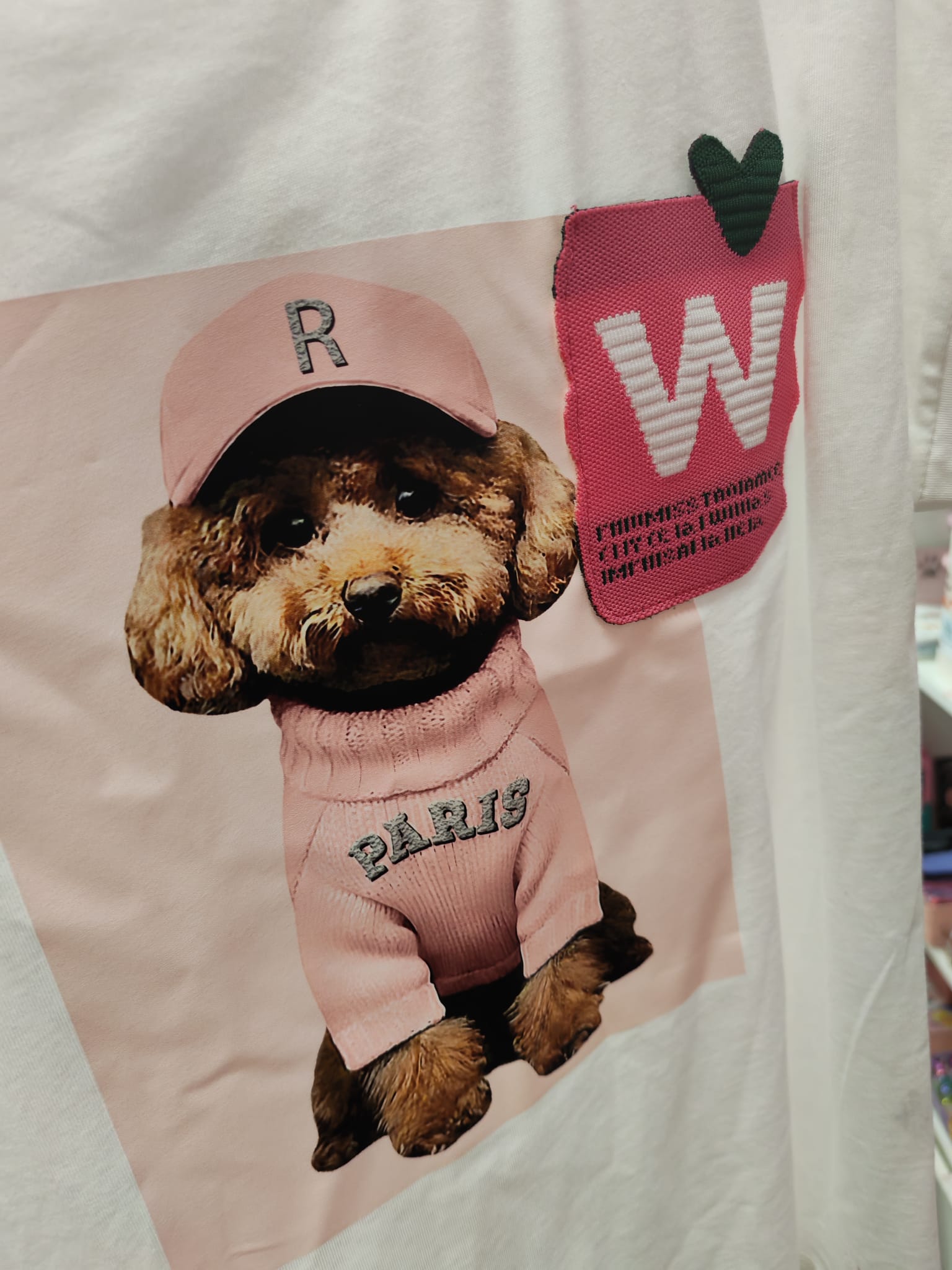 Camiseta perro divertido con bolsillo - Imagen 3