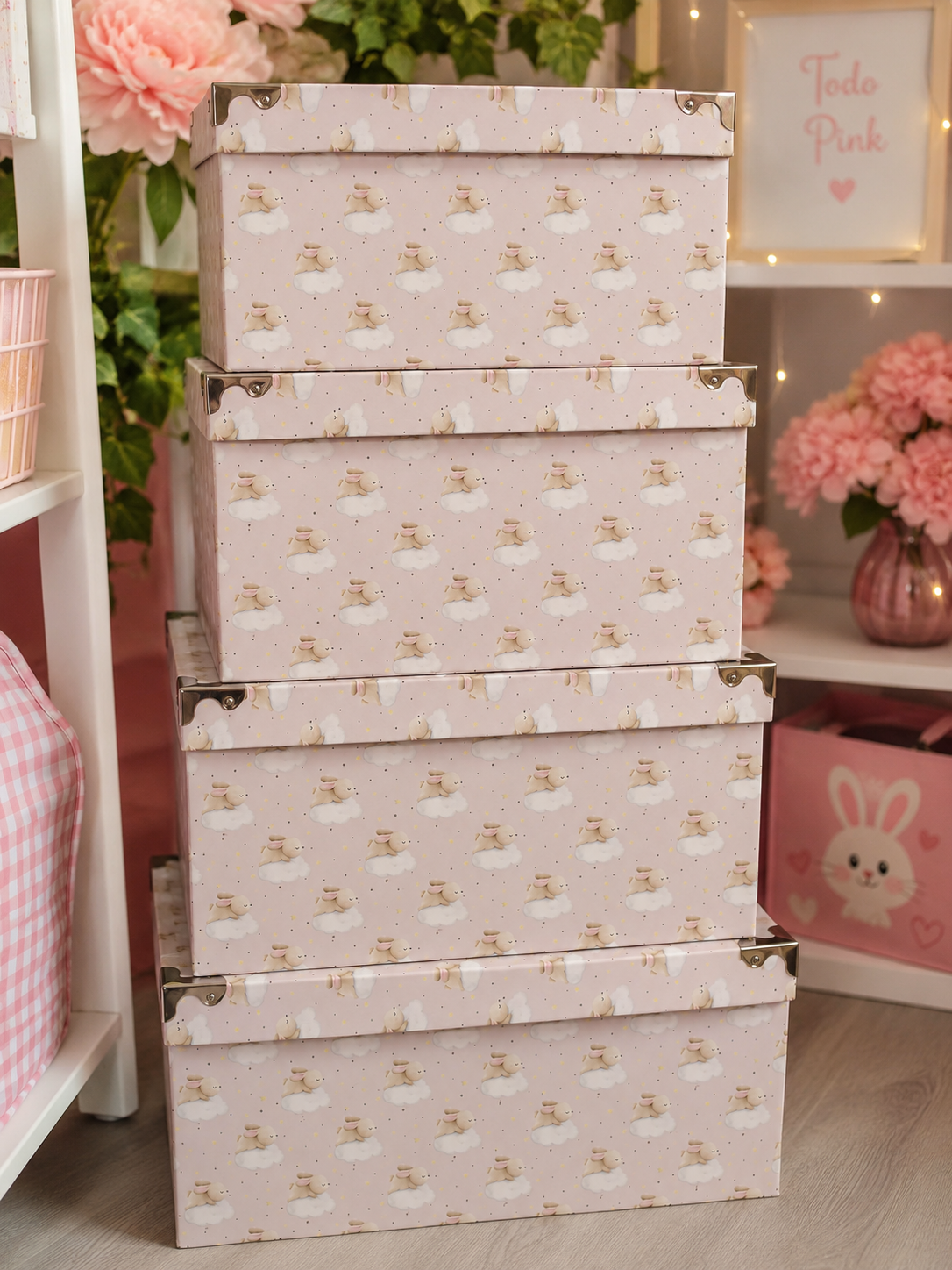 Cajas de almacenaje conejitos